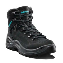 Lowa Renegade GTX MID Womens Hiking Boot - Asphalt/Turquoise -Mountaineering Equipment Store 320945 9368 renegade gtx mid ws 2022 isometric slate