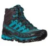 La Sportiva Ultra Raptor II Mid Wide GTX Womens Hiking Boot - Carbon/Topaz -Mountaineering Equipment Store 34D 900624 06 649647
