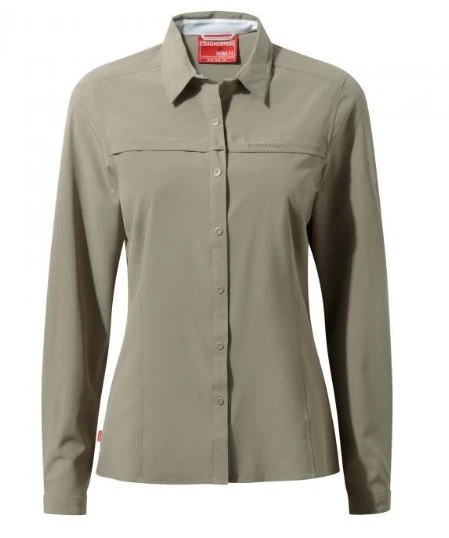 Craghoppers NosiLife Pro Womens Long Sleeve Shirt - Mushroom 3 Craghoppers NosiLife Pro Womens Long Sleeve Shirt - Mushroom