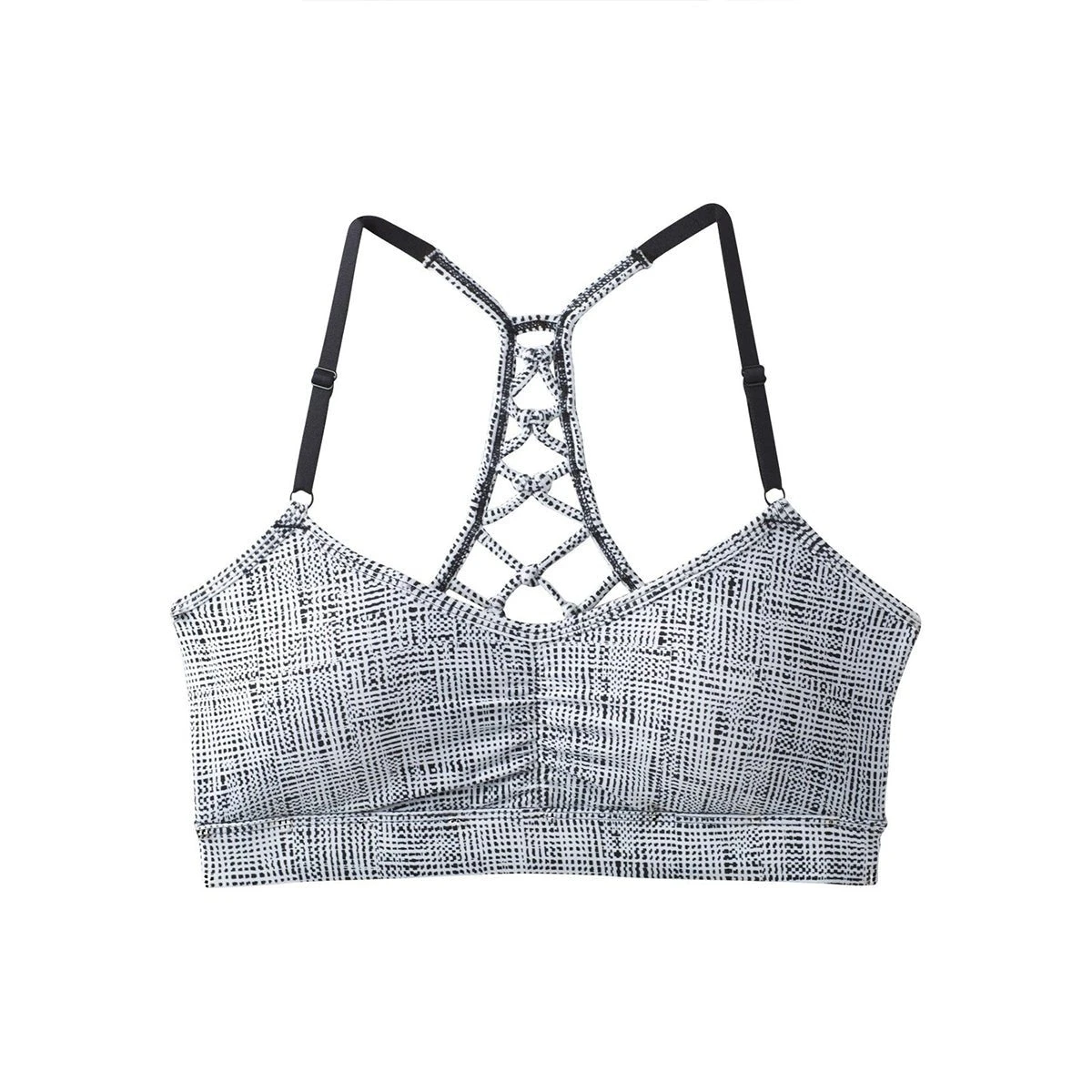 PrAna Elixir Womens Bra - White Print 3 PrAna Elixir Womens Bra - White Print