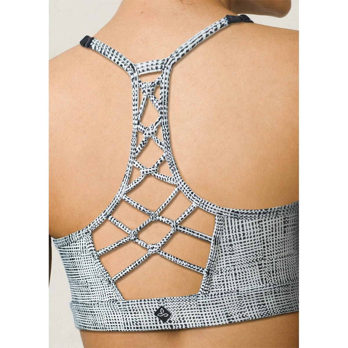 PrAna Elixir Womens Bra - White Print 4 PrAna Elixir Womens Bra - White Print - Image 2