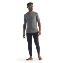 Icebreaker 200 Oasis Short Sleeve Crewe Mens Thermal Top -Mountaineering Equipment Store Icebreaker 200 Oasis SS Mens Thermal Top Gritstone Heather 04