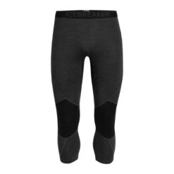 Icebreaker 260 Zone Mens 3/4 Thermal Leggings 9 Icebreaker 260 Zone Mens 3/4 Thermal Leggings -Mountaineering Equipment Store Icebreaker 260 Zone Mens 3 4 Thermal Leggings Jet Heather Black 01