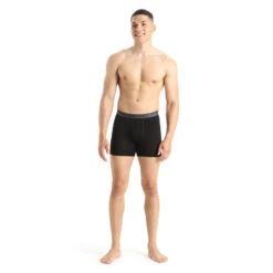 Icebreaker Anatomica Mens Boxers -Mountaineering Equipment Store Icebreaker Mens Anatomica Boxers Black 03
