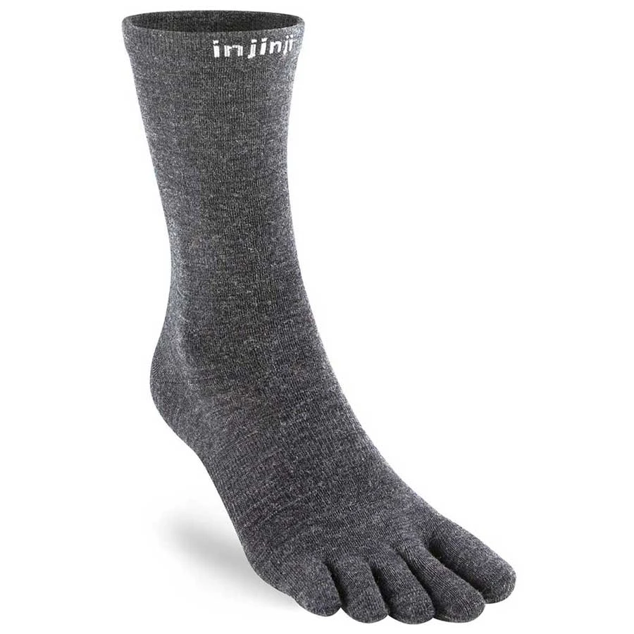 Injinji Liner 2.0 Lightweight Crew Wool Hiking Socks - Slate 3 Injinji Liner 2.0 Lightweight Crew Wool Hiking Socks - Slate