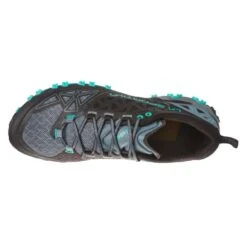 La Sportiva Bushido II Womens Trail Running Shoe - Slate/Aqua -Mountaineering Equipment Store La Sportiva Bushido II Womens Trail Running Shoe Slate Aqua Top 970030