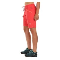 La Sportiva Nirvana Womens Shorts 10 La Sportiva Nirvana Womens Shorts -Mountaineering Equipment Store La Sportiva Nirvana Womens Shorts Hibiscus Flamingo Side 375203