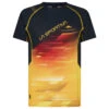 La Sportiva Wave Mens Short Sleeve T-Shirt -Mountaineering Equipment Store La Sportiva Mens Wave T Shirt BLack Yellow 01