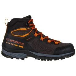 La Sportiva TX Hike Mid GTX Mens Hiking Shoe - Carbon/Saffron -Mountaineering Equipment Store LaSportiva TXHikeMidGTX Mens Carbon Saffron 4 279782