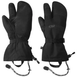 Outdoor Research Highcamp Mens 3-Finger Gloves - Black -Mountaineering Equipment Store OR268055 0001008 244587 1