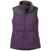 Outdoor Research Transcendent Womens Down Vest - Plum/Storm 1 Outdoor Research Transcendent Womens Down Vest - Plum/Storm -Mountaineering Equipment Store ORwTranscendentDownVest