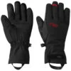 Outdoor Research Ouray Womens Ice Gloves - Black/Tomato