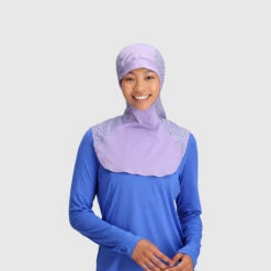 Outdoor Research ActiveIce Sport Hijab -Mountaineering Equipment Store Outdoor Research ActiveIce Sport Hijab Lavender Squiggle 02