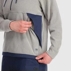 Outdoor Research Trail Mix Womens Hooded Pullover Top -Mountaineering Equipment Store Outdoor Research Trail Mix Womens Hooded Pullover Ash Naval Blue 07 705757