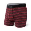 SAXX Quest Quick Dry Mesh Boxer Fly Brief - Red Sunrise Stripe -Mountaineering Equipment Store SAXX Quest Boxer Brief Red Stripe