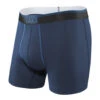 SAXX Quest Quick Dry Mesh Boxer Fly Brief - Midnight Blue -Mountaineering Equipment Store SAXX Quest Mightnight Blue 01