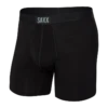 SAXX Vibe Mens Boxer Brief -Mountaineering Equipment Store SAXX VibeMensBoxerBrief Black Black 01