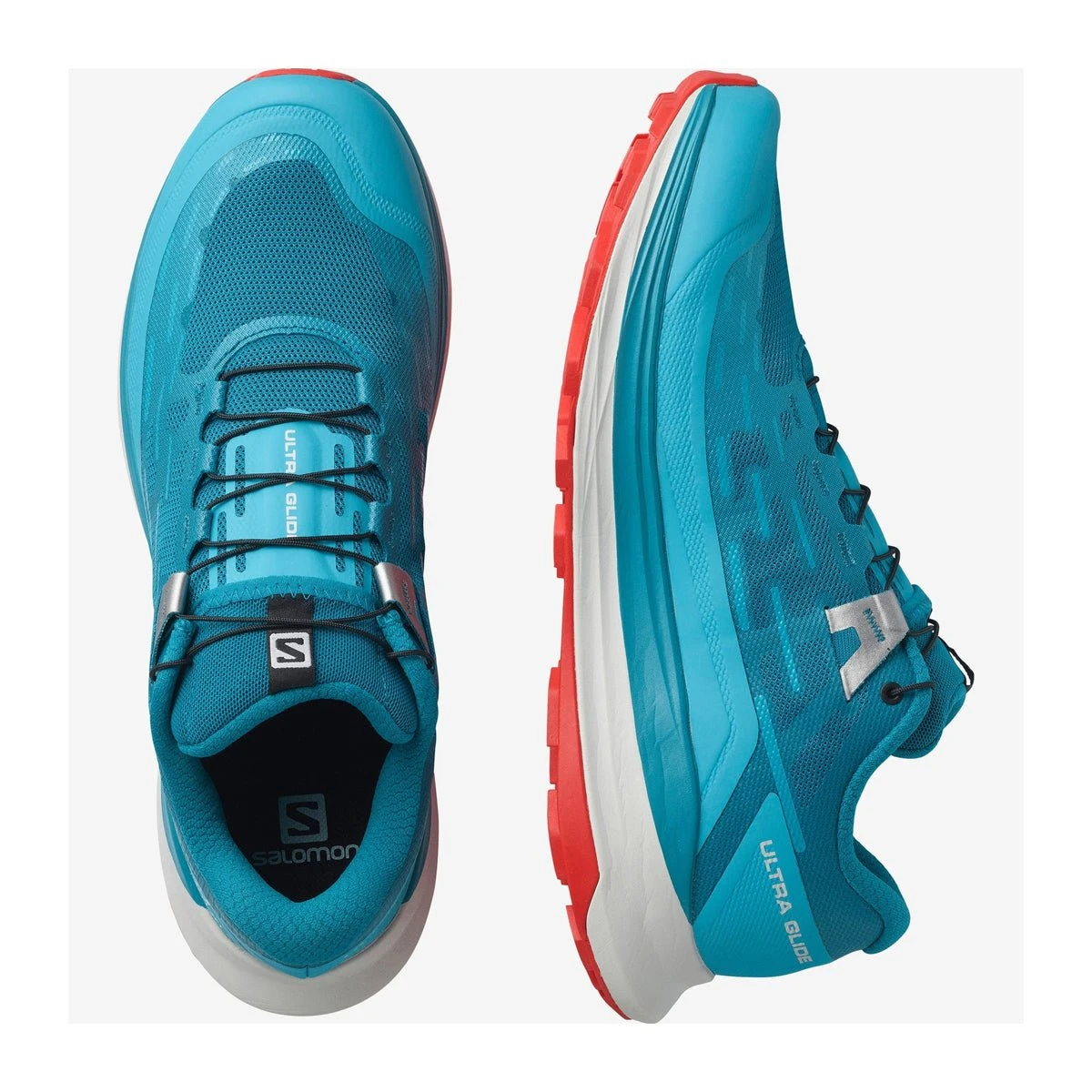 Salomon Ultra Glide Mens Trail Running Shoe - Crystal Teal/Barrier Reef/Goji Berry 4 Salomon Ultra Glide Mens Trail Running Shoe - Crystal Teal/Barrier Reef/Goji Berry - Image 2