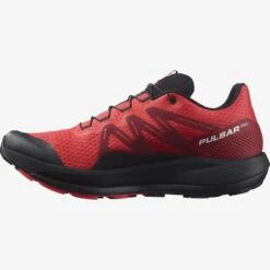 Salomon Pulsar Trail Mens Trail Running Shoe 12 Salomon Pulsar Trail Mens Trail Running Shoe -Mountaineering Equipment Store Salomon PulsarMensTrailRunningShoe PoppyRed BikingRed Black 06 995148