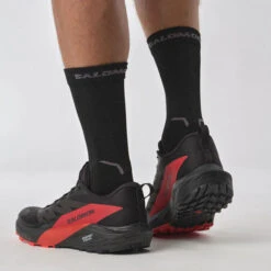 Salomon Sense Ride 5 Mens Trail Running Shoes - Black/Fiery Red -Mountaineering Equipment Store Salomon Sense Ride 5 Mens Black Red 03