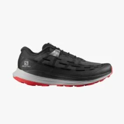 Salomon Ultra Glide Mens Trail Running Shoe - Black/Alloy/Goji Berry -Mountaineering Equipment Store Salomon UltraGlideMensTrailRunningShoes Black Alloy GojiBerry 01 676046