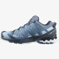 Salomon XA PRO 3D V8 Womens Trail Running Shoe - Ashley Blue/Ebony/Opal Blue -Mountaineering Equipment Store Salomon Womens XA PRO 3D v8 Blue Ebony Opal Blue 06