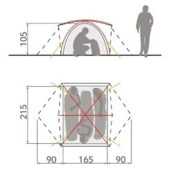 Vaude Campo 3 Person Tent 11 Vaude Campo 3 Person Tent -Mountaineering Equipment Store Vaude Campo 3P Tent Chute Green 02