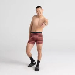 SAXX Quest Quick Dry Mesh Boxer Fly Brief - Red Solar Stripe -Mountaineering Equipment Store image 2022 01 13T100945.149