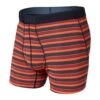 SAXX Quest Quick Dry Mesh Boxer Fly Brief - Red Solar Stripe -Mountaineering Equipment Store image 77